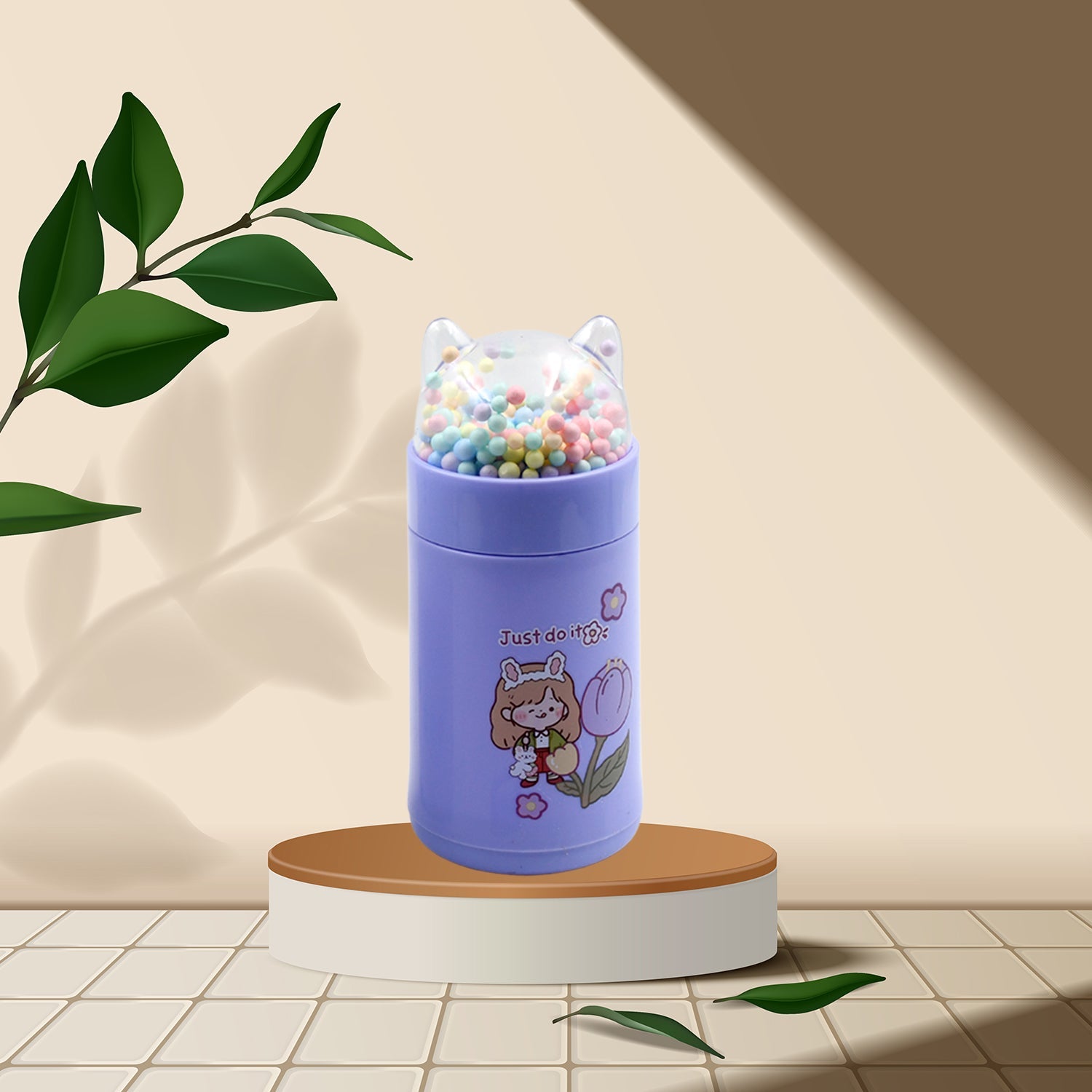 6953 Girl Glass Water Bottle for School with Kid Sparkle Strap Cat Lid Sequins Glitter Glass Cup Birthday Gift Children 350ml (MOQ :- 80 pc) 6953 Girl Glass Water Bottle for School with Kid Sparkle Strap Cat Lid Sequins Glitter Glass Cup Birthday Gift Children 350ml (MOQ :- 80 pc)